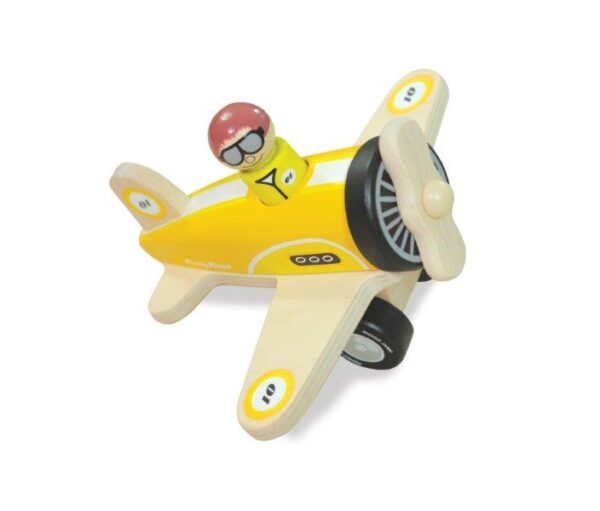 Wooden Toy Propeller Plane - Indigo Jamm