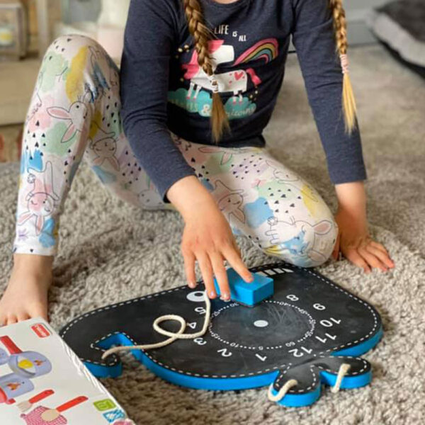 Whale Toy Clock and Blackboard for Children - Jumini