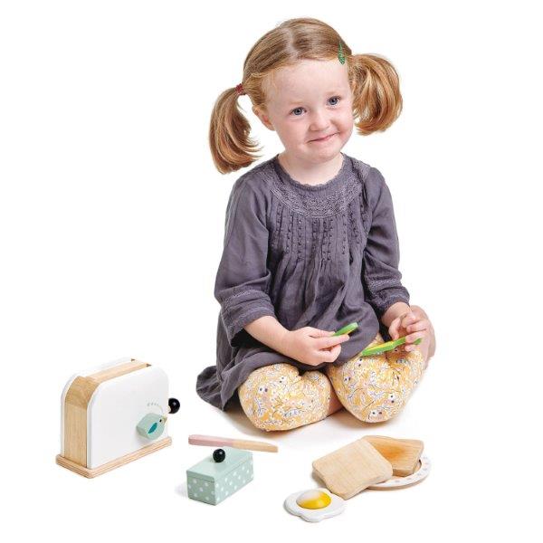 Toy Toaster with Wooden Play Food - Tender Leaf Toys