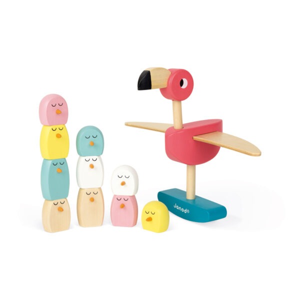 Zigolos Balancing Flamingo Game - Janod Wooden Toys
