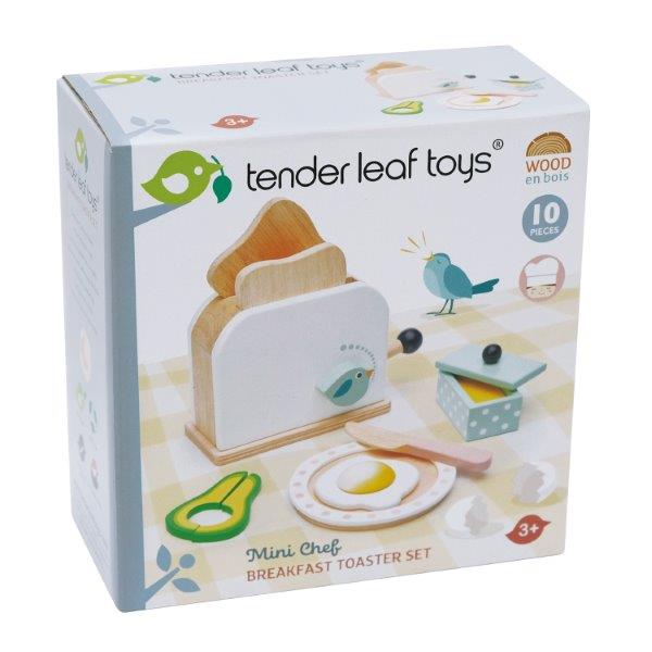 Toy Toaster with Wooden Play Food - Tender Leaf Toys