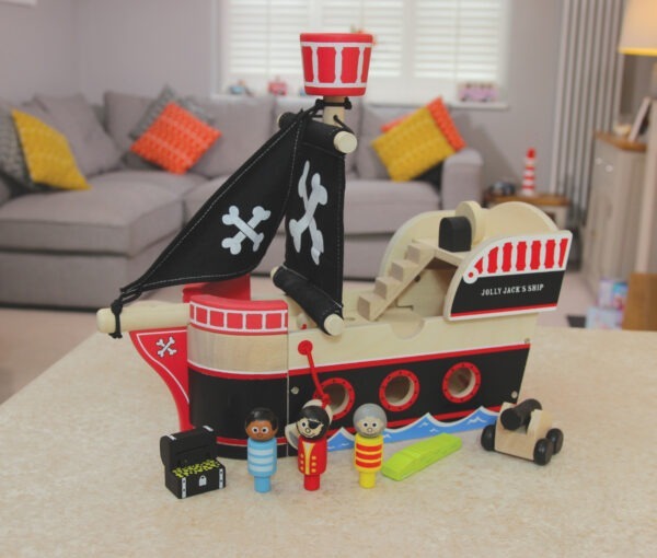 Wooden Toy Pirate Ship - Indigo Jamm Toy