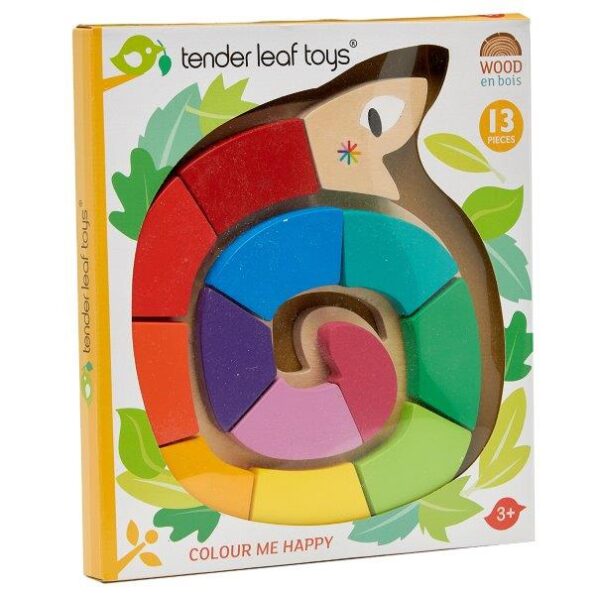 Wooden Snake Colour Puzzle - Toddlers First Puzzle - Tender Leaf Toys