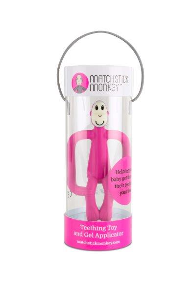 Monkey Teething Toy for Babies - Pink