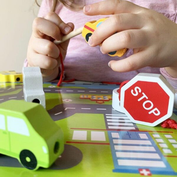 Traffic Lacing Game for Toddlers - Jumini Toys