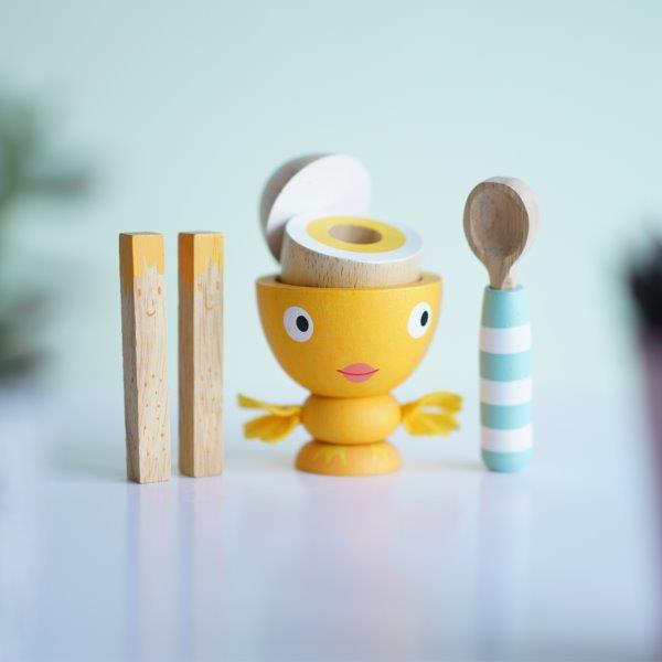 Toy Egg Cup and Toast Soldiers - Play Food for Children - Le Toy Van