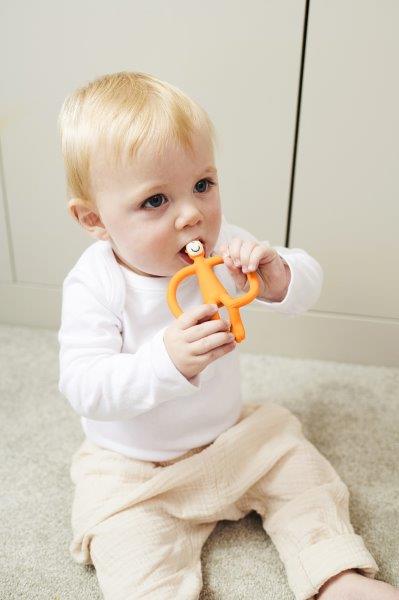 Monkey Teething Toy for Babies - Orange