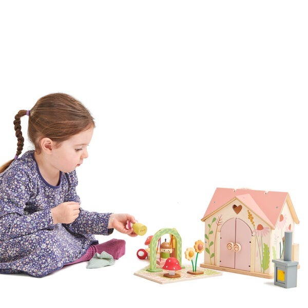 Rosewood Cottage Wooden Dolls House - Tender Leaf Toys