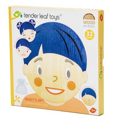 Wooden Face Puzzle - Magnetic Puzzle - Toys for Tots - Tender Leaf