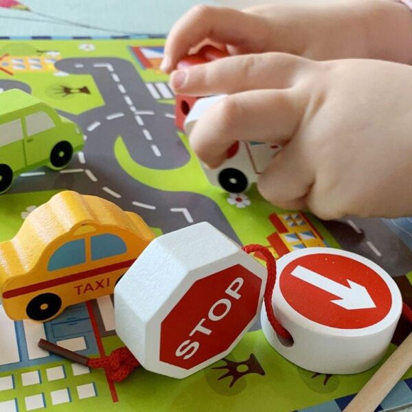 Traffic Lacing Game for Toddlers - Jumini Toys
