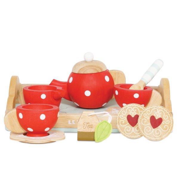 Wooden Toy Tea Set with Tray - Pretend Play - Le Toy Van Toys