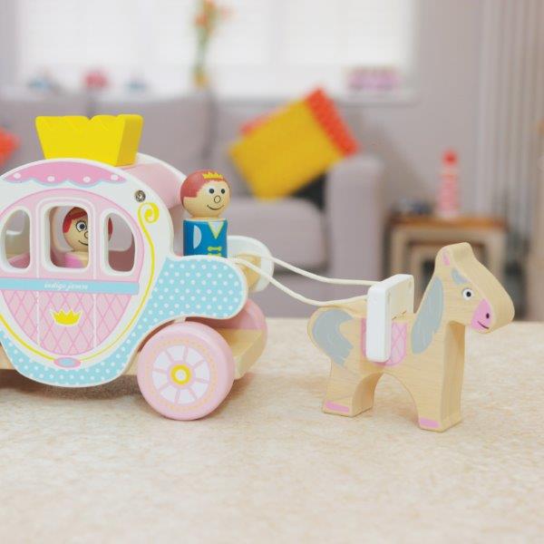 Princess Polly's Carriage - Indigo Jamm Wooden Toy Princess Carriage for Children