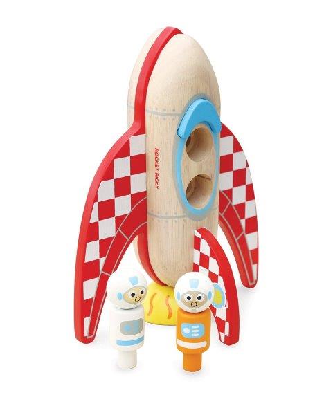 Rocket Ricky - Wooden Toy Space Ship - Indigo Jamm - Toy Space Rocket