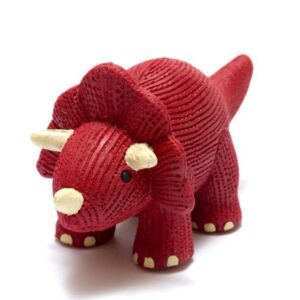 Triceratops Rubber Teething Toy - Red - Best Years