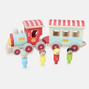 Sammy Steam Train - Indigo Jamm Wooden Toy Steam Train for Children - Traditional Toy Steam Train