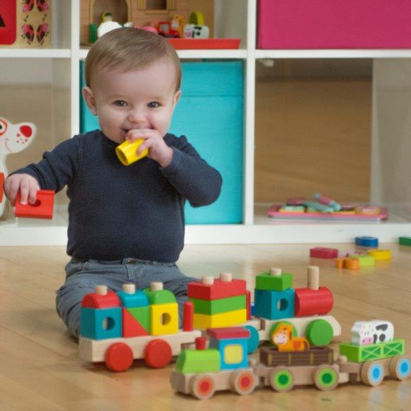Wooden Stacking Train for Toddlers - Jumini Stacker Toddler To
