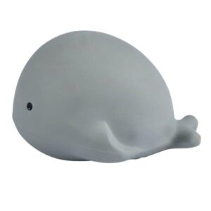 Whale Natural Organic Rubber Teether and Rattle - Tikiri