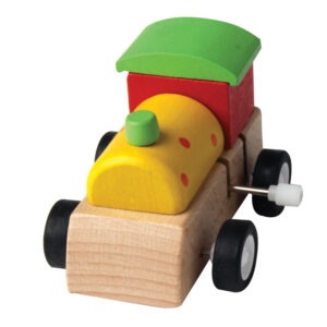 Wooden Clockwork Toy Train - Traditional Toys and Games for Children