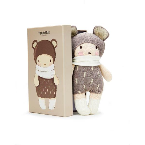 Baby Beau Bear Knitted Doll - ThreadBear Designs - Knitted Soft Toys - Soft Doll Toys