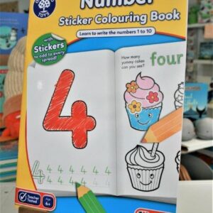 Educational Number Colouring and Sticker Book for Children