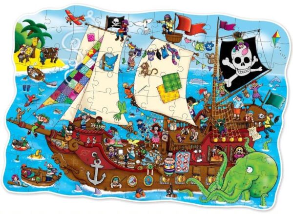100 Piece Pirate Ship Jigsaw Puzzle for Children - Orchard Toys