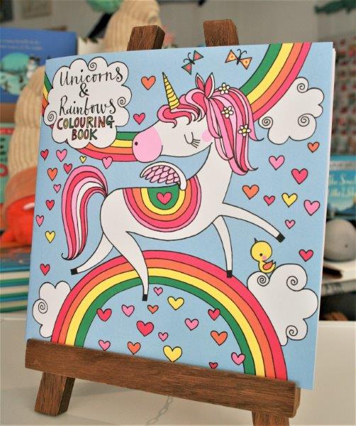 Rainbow and Unicorn Colouring Books for Children by Rachel Ellen Designs