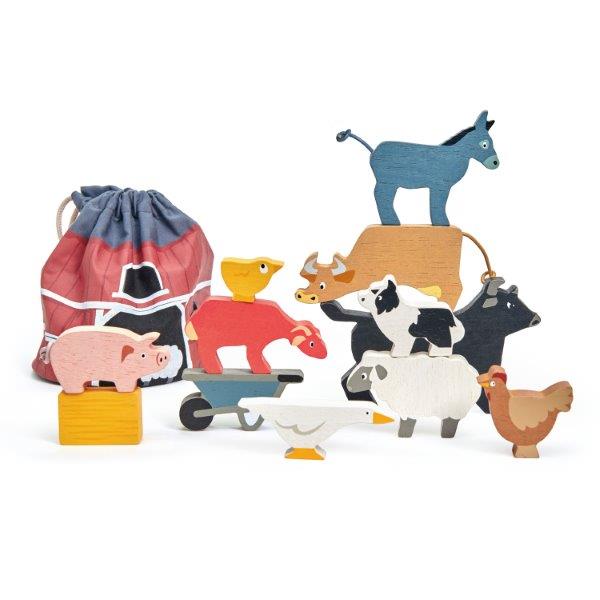 Stacking Farm Toy - Wooden Toys for Children - Tender Leaf Toys