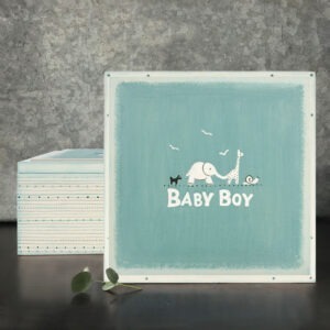 Baby Boy Keepsake Box - Blue - East of India Baby Gifts