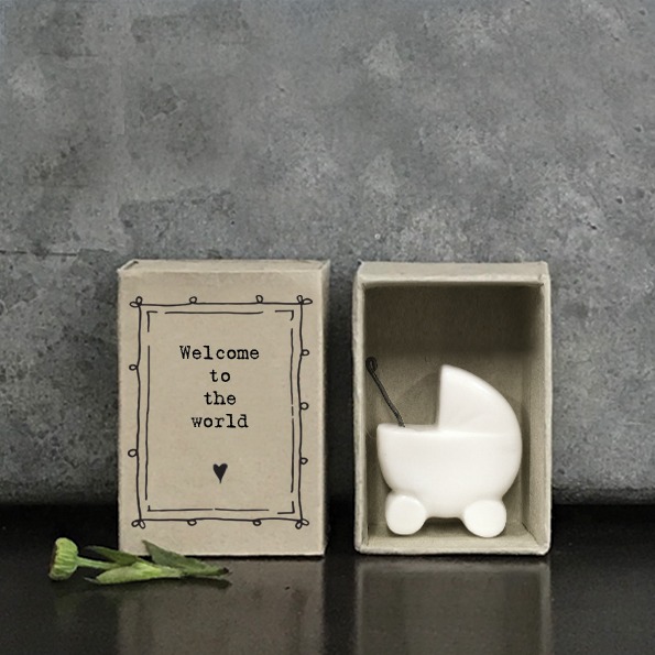 Welcome to the World Matchbox - East of India New Baby Gift and Christening Gif