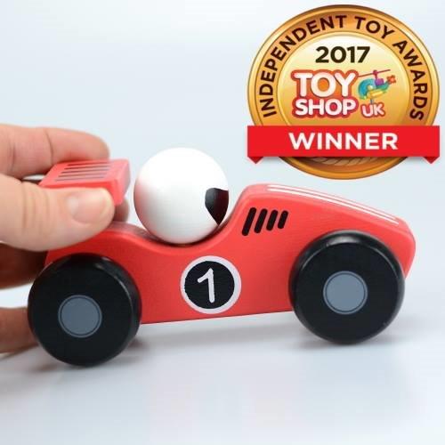 Red Toy Racing Car - Wooden Toys for Children - Jumini