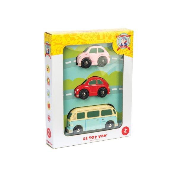 Vintage Toy Cars - VW Beetle, VW Camper VAN, Fiat 500 - Le Toy Van Toy