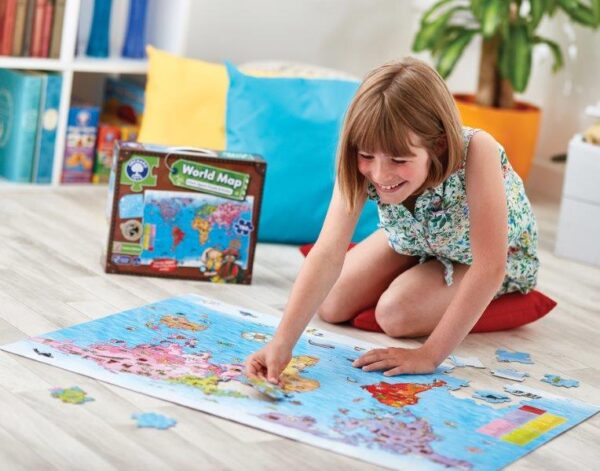 150 Piece World Map Jigsaw Puzzle for Children - Orchard Toys