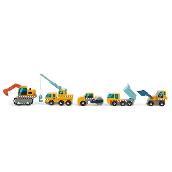 Toy Construction Site - Wooden Vehicles - Tender Leaf Toys