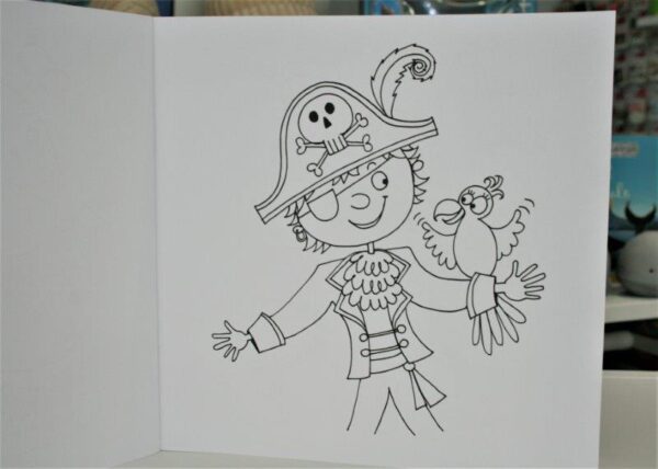 Pirate Colouring Book for Children from Rachel Ellen Designs
