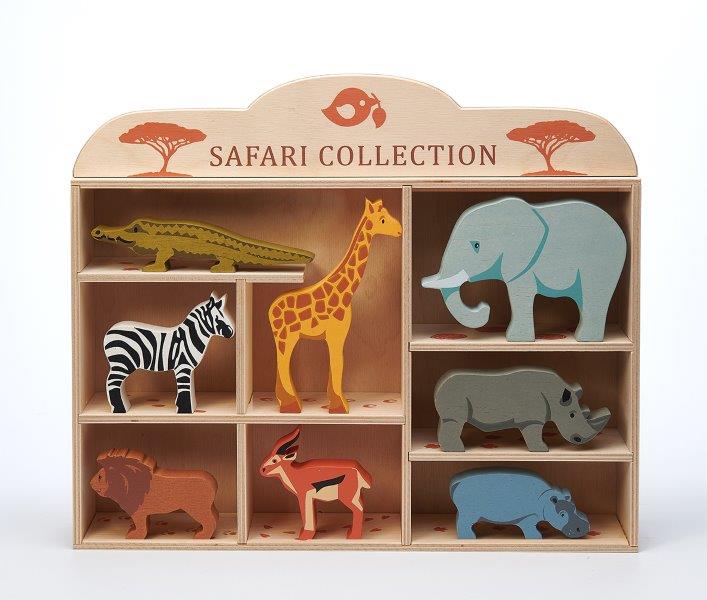 wooden safari animal toys