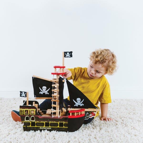 Toy Pirate Ship - Wooden Toys for Children - Le Toy Van Toys