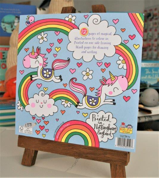 Rainbow and Unicorn Colouring Books for Children by Rachel Ellen Designs