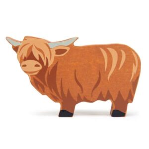 Toy Highland Cow - Wooden Toys for Children - Tender Leaf
