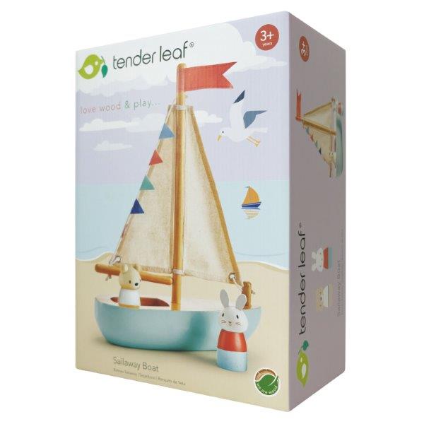 Toy Sailing Boat - Wooden Toys for Children - Tender Leaf Toys