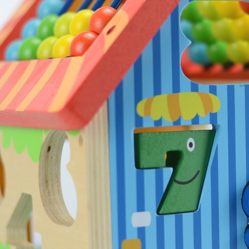 Activity House and Abacus - Jumini Wooden Toys for Toddlers