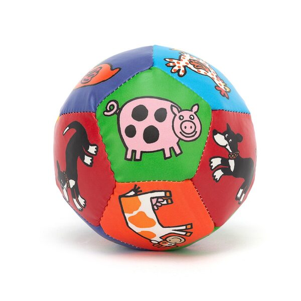 Farm Tails Boing Ball - Jellycat - Soft Bouncing Ball with Boing Sound effect for Toddlers