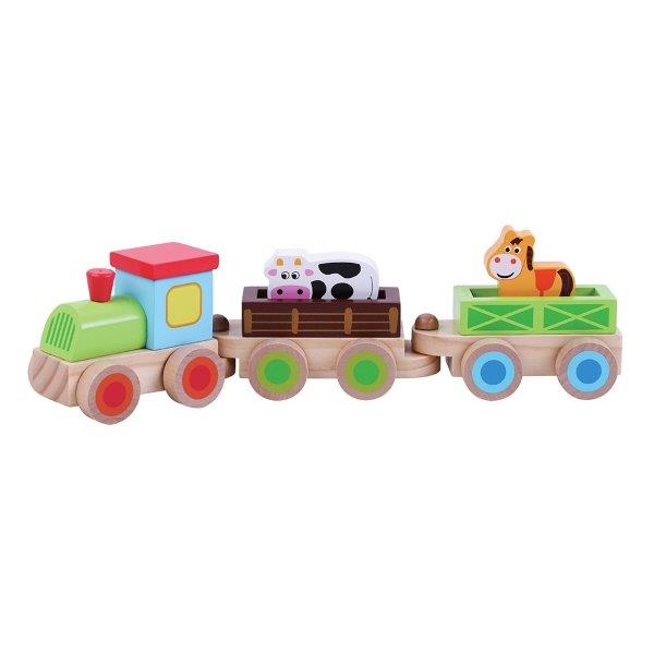 Farm Train Set - Jumini Wooden Toy Farm Train for Children - Jumini Children's Toys