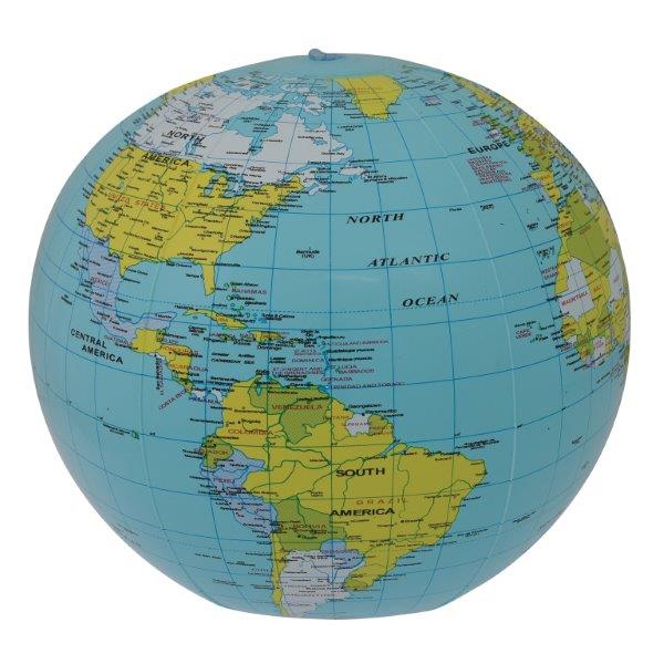 Inflatable World Globe for Children - Children's Blow Up World Globe - Rex London Globes