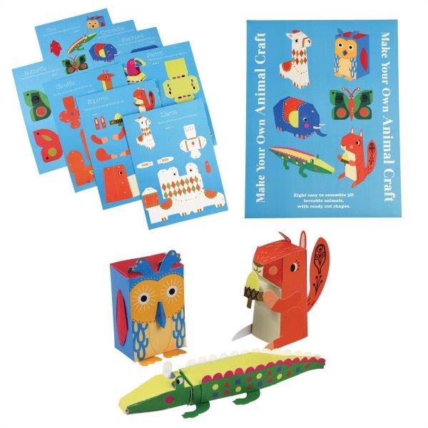 Make Your Own 3D Card Animals - Rex London - Arts and Craft 3D Animals for Children