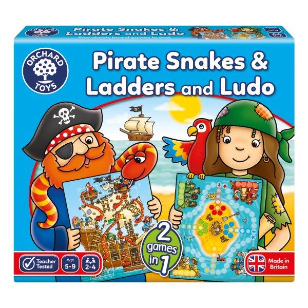 Pirate Themed Snakes & Ladders and Ludo - Family Board Games - Orchard Toys