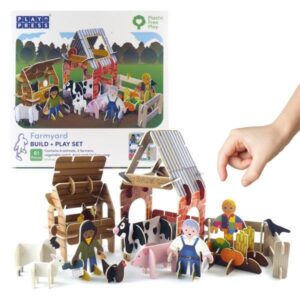 Farmyard and Animals 3D Cardboard Pop-Out model Making Playset for Children by PlayPress