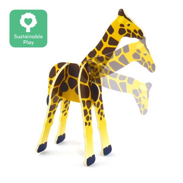 Savannah Safari Animals 3D Cardboard Pop-Out Model Making Playset for Children by Playpress