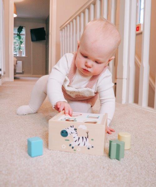 Shape Sorting Box for Toddlers - Jumini Wooden Toys - Shape Sorter Toy