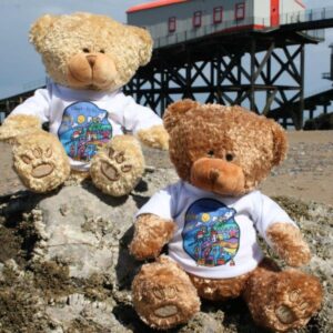 Tenby Ted - Teddy Bear with Tenby T-Shirt design by Dorian Spencer Davies -