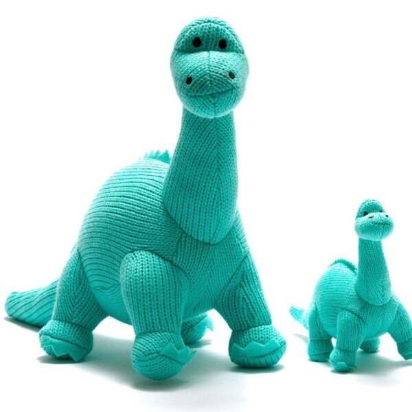 Turquoise Diplodocus Soft Toy - Dinosaur Soft Toys for Children by Best Years